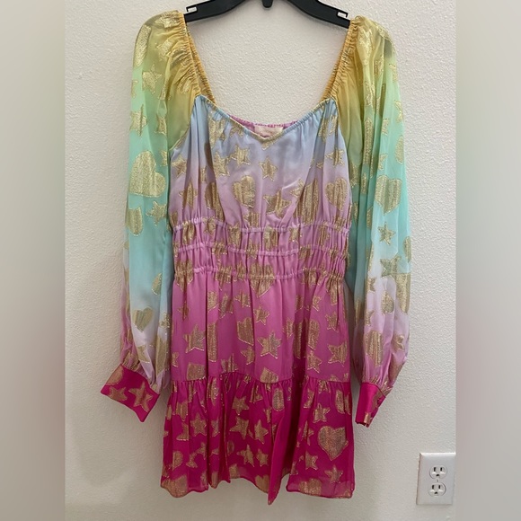 LoveShackFancy Tayla Dress in Super Fuschia Light Size: P - Picture 4 of 6